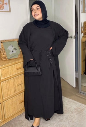 Ensemble 3 pièces Maryam Noir - Hijab’s Store