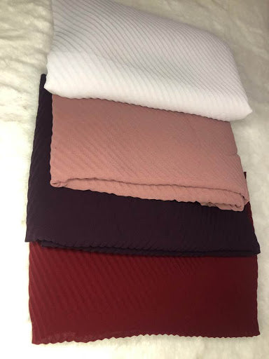 BOX 4 foulards plissée - Hijab's Store