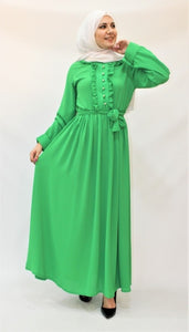 Robe Longue Vert Fluo - Hijab's Store
