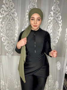 Burkini Noire Avec Bonnet - Hijab’s Store